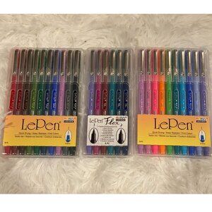 Lot of 3x Uchida 4300-10C Le Pen Bright Set 10/Pkg-Assorted Colors 25 TOTAL PENS